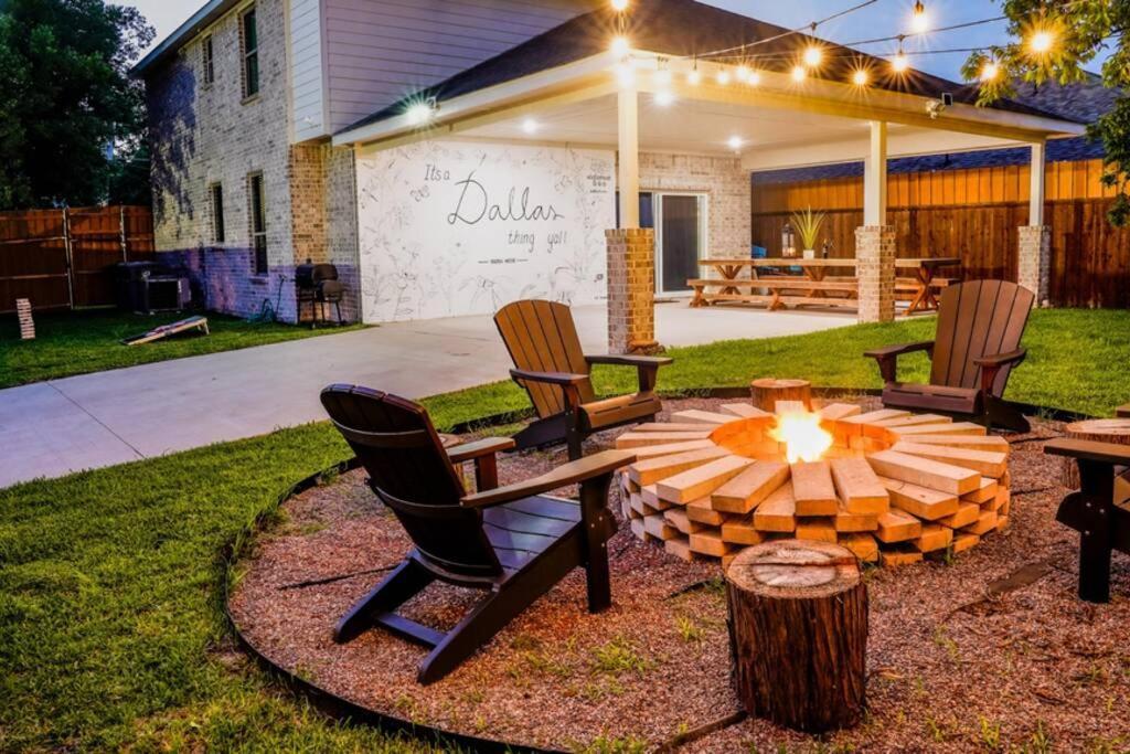 Dallas 4Br Large Yard W Hot Tub , Fire Pit And Basketball Hoop Exterior photo